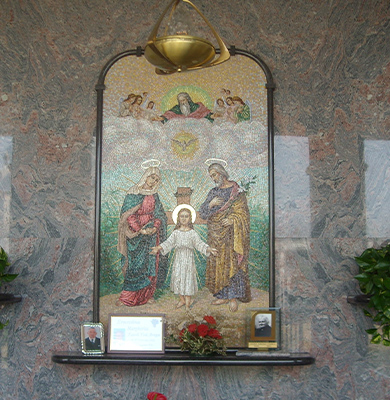 Rivestimento per Cappella di famiglia in Kinawa con mosaico